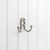 Elements By Hardware Resources 2-9/16" Satin Nickel Classic Double Prong Ball End Wall Mounted Hook YD25-256SN